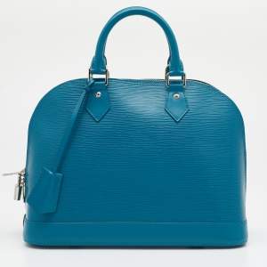 مملوكة مسبقًا Louis Vuitton Cyan Epi Leather Alma PM Bag
