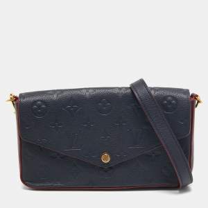 Pre Owned حقيبة صغيرة لوي فيتون فيليس جلد إيمبرتين مونوغرامي أحمر داكن