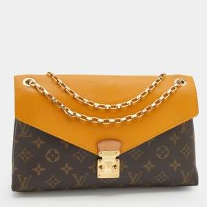مملوكة مسبقًا Louis Vuitton Safran Monogram Canvas and Leather Pallas Chain Bag