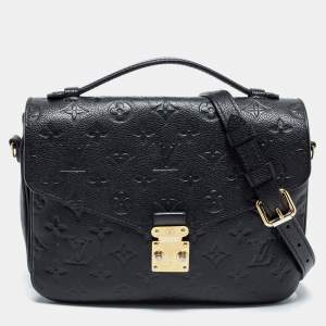 مملوكة مسبقًا Louis Vuitton Black Monogram Empreinte Leather Pochette Metis Bag
