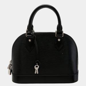 Pre Owned Louis Vuitton Black Epi Leather Alma BB Satchel Bag 