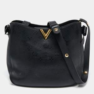 Pre Owned Louis Vuitton Black Monogram Leather Very  Hobo Bag