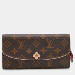 Louis Vuitton Monogram Canvas Flower Emilie Wallet 