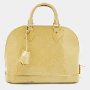 Pre Owned Louis Vuitton Vert Impression Monogram Vernis Alma PM Bag
