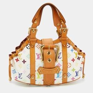 مملوكة مسبقًا Louis Vuitton White Multicolore Monogram Canvas Theda GM Bag