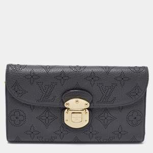 مملوكة مسبقًا Louis Vuitton Grey Monogram Mahina Leather Amelia Wallet