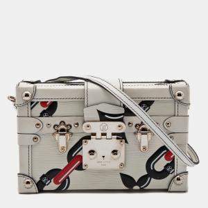 Louis Vuitton White Epi Leather Petite Malle Bag