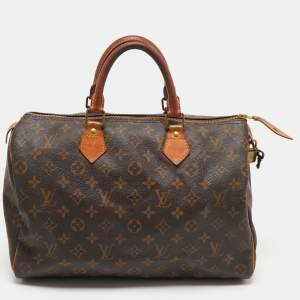 Pre Owned Louis Vuitton Monogram Canvas Speedy 35 Bag