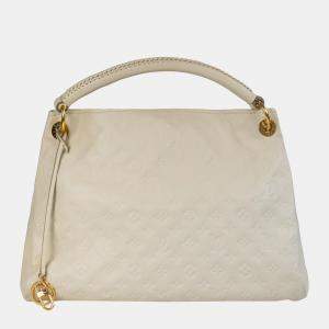 Louis Vuitton Artsy Handbag in White Leather