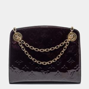 Pre Owned Louis Vuitton Amarante Monogram Vernis Virginia PM Bag