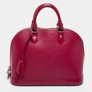 Pre Owned Louis Vuitton Fuchsia Epi Leather Alma PM Bag