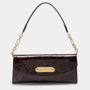 Pre Owned Louis Vuitton Rouge Fauviste Monogram Vernis Sunset Boulevard Bag
