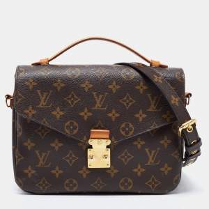 مملوكة مسبقًا Louis Vuitton Brown Monogram Canvas and Leather  Pochette Metis Bag