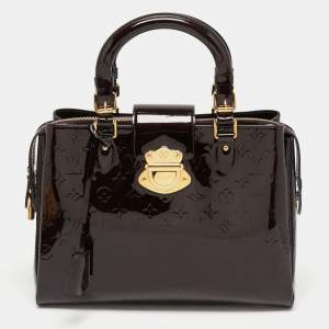 Pre Owned Louis Vuitton Amarante Monogram Vernis Melrose Avenue Bag