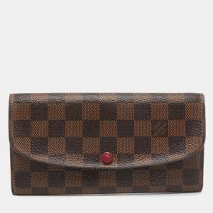 Louis Vuitton Damier Ebene Canvas Emilie Wallet