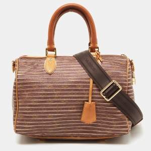 Pre Owned Louis Vuitton Peche Monogram Canvas and Leather Limited Edition Eden Speedy 30 Bag