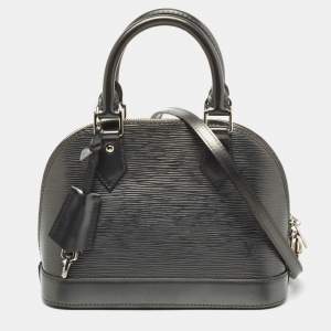 Pre Owned Louis Vuitton Anthracite Nacre Epi Leather Alma BB Bag