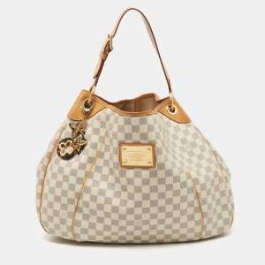 Pre Owned Louis Vuitton Damier Azur Canvas Galliera GM Bag
