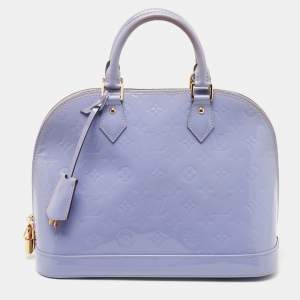 Pre Owned Louis Vuitton Lilac Monogram Vernis Leather Alma PM Bag