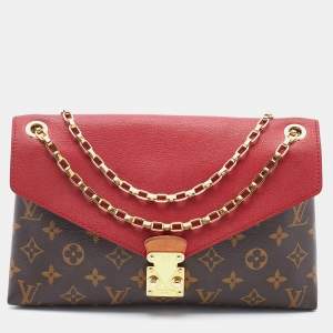 Pre Owned Louis Vuitton Aurore Monogram Canvas Pallas Chain Bag