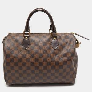 Pre Owned Louis Vuitton Damier Ebene Canvas Speedy 30 Bag