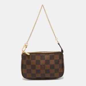 Pre Owned Louis Vuitton Damier Ebene Canvas Mini Pochette Accessoires