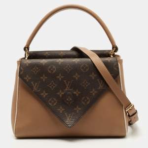 Pre Owned Louis Vuitton Sesame Monogram Canvas and Leather Double V Bag