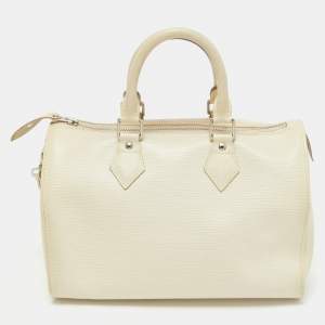 Pre Owned Louis Vuitton Ivorie Epi Leather Speedy 25 Bag