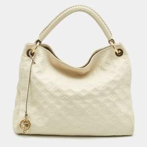 Pre Owned Louis Vuitton Neige Monogram Empreinte Leather Artsy MM Bag