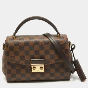 Pre Owned Louis Vuitton Damier Ebene Canvas Croisette Bag