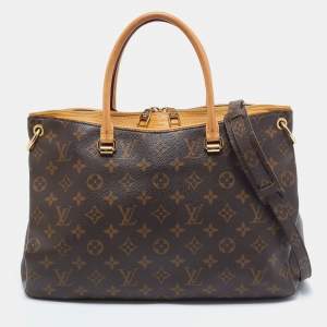 Pre Owned Louis Vuitton Saffran Monogram Canvas Pallas MM Bag