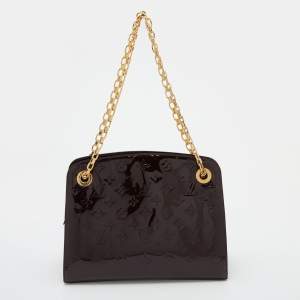 Pre Owned Louis Vuitton Amarante Monogram Vernis Virginia MM Bag              