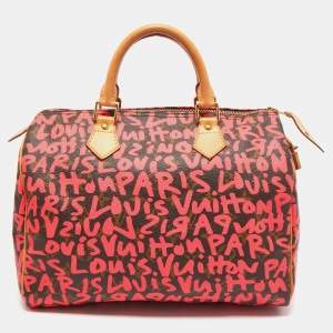 Louis Vuitton Pink Monogram Canvas Graffiti Stephen Sprouse Speedy 30 Bag