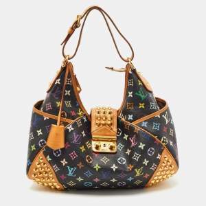 Pre Owned Louis Vuitton Black Multicolor Monogram Canvas Chrissie MM Bag