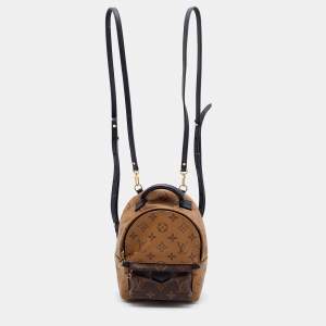 Pre Owned Louis Vuitton Monogram Reverse Canvas Mini Palm Spring Backpack