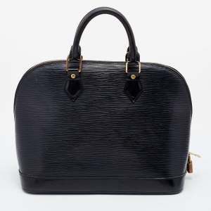 Pre Owned Louis Vuitton Black Epi Leather Alma PM Bag
