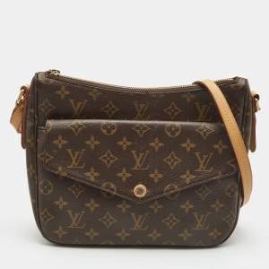 Pre Owned Louis Vuitton Brown Monogram Canvas Mabillon Crossbody Bag