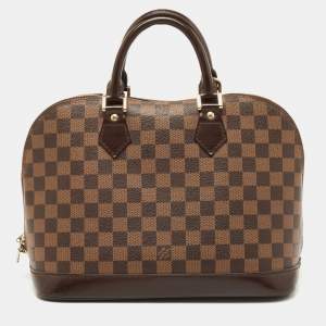 Pre Owned Louis Vuitton Damier Ebene Canvas Alma PM Bag