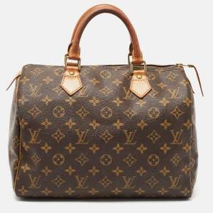 مملوكة مسبقًا Louis Vuitton Brown Monogram Canvas Speedy 30 Top Handle Bag
