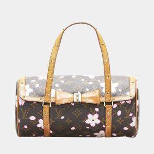 Pre Owned Louis Vuitton Brown Canvas Monogram Cherry Blossom Papillon 30