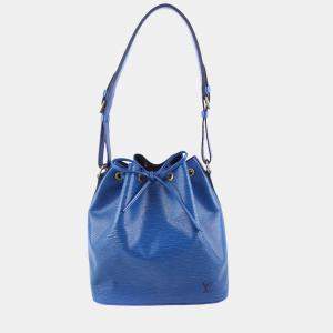 Pre Owned Louis Vuitton Blue Epi Leather Noe Shoulder Bag