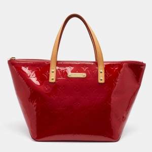 Pre Owned Louis Vuitton Orange Sunset Monogram Vernis Bellevue PM Bag