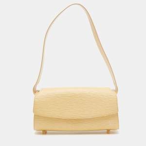 Pre Owned Louis Vuitton Jaune Pale Epi Leather Nocturne PM Bag