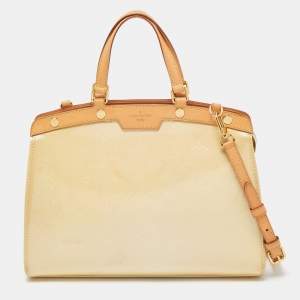 Pre Owned Louis Vuitton Citrine Monogram Vernis Brea MM Bag