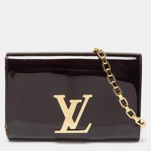 Pre Owned Louis Vuitton Amarante Vernis Chain Louise GM Bag