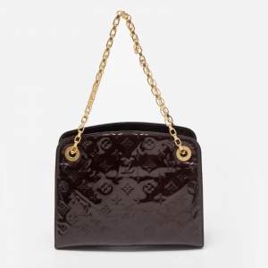 Pre Owned Louis Vuitton Amarante Monogram Vernis Virginia MM Bag