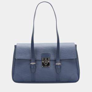 Pre Owned Louis Vuitton Blue Epi Leather Segur MM Bag