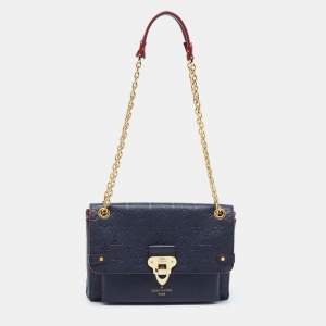 Pre Owned Louis Vuitton Marine Rouge Monogram Empreinte Leather Vavin PM Bag