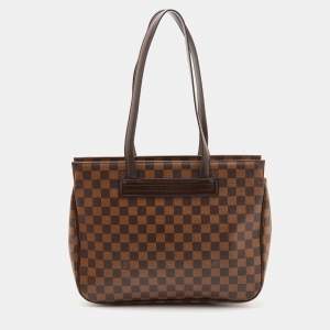 Pre Owned Louis Vuitton Damier Ebene Canvas Parioli PM Bag