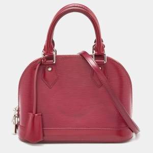 Pre Owned Louis Vuitton Fuchsia Epi Leather Alma BB Bag 